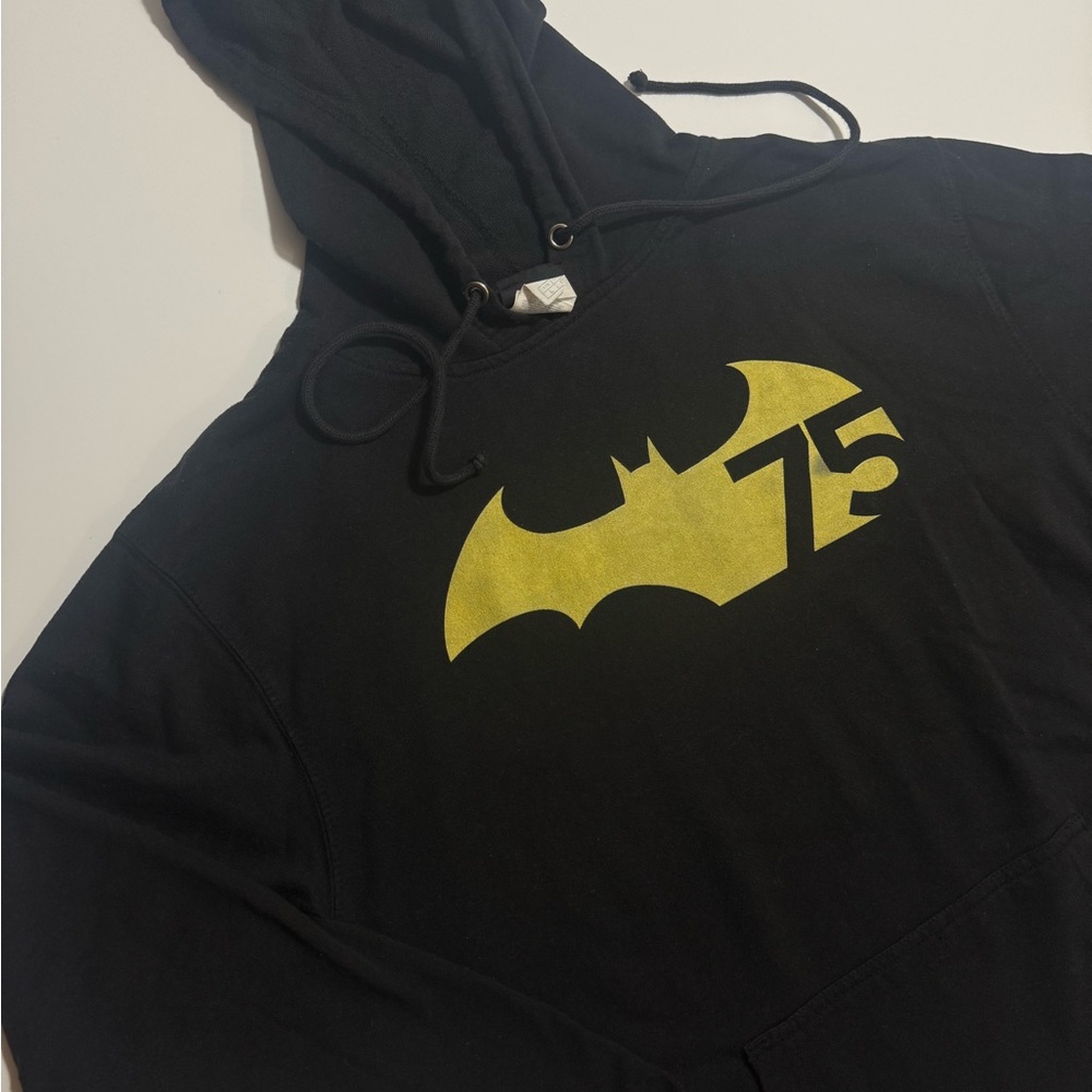 Batman Black Hoodie with Yellow Emblem